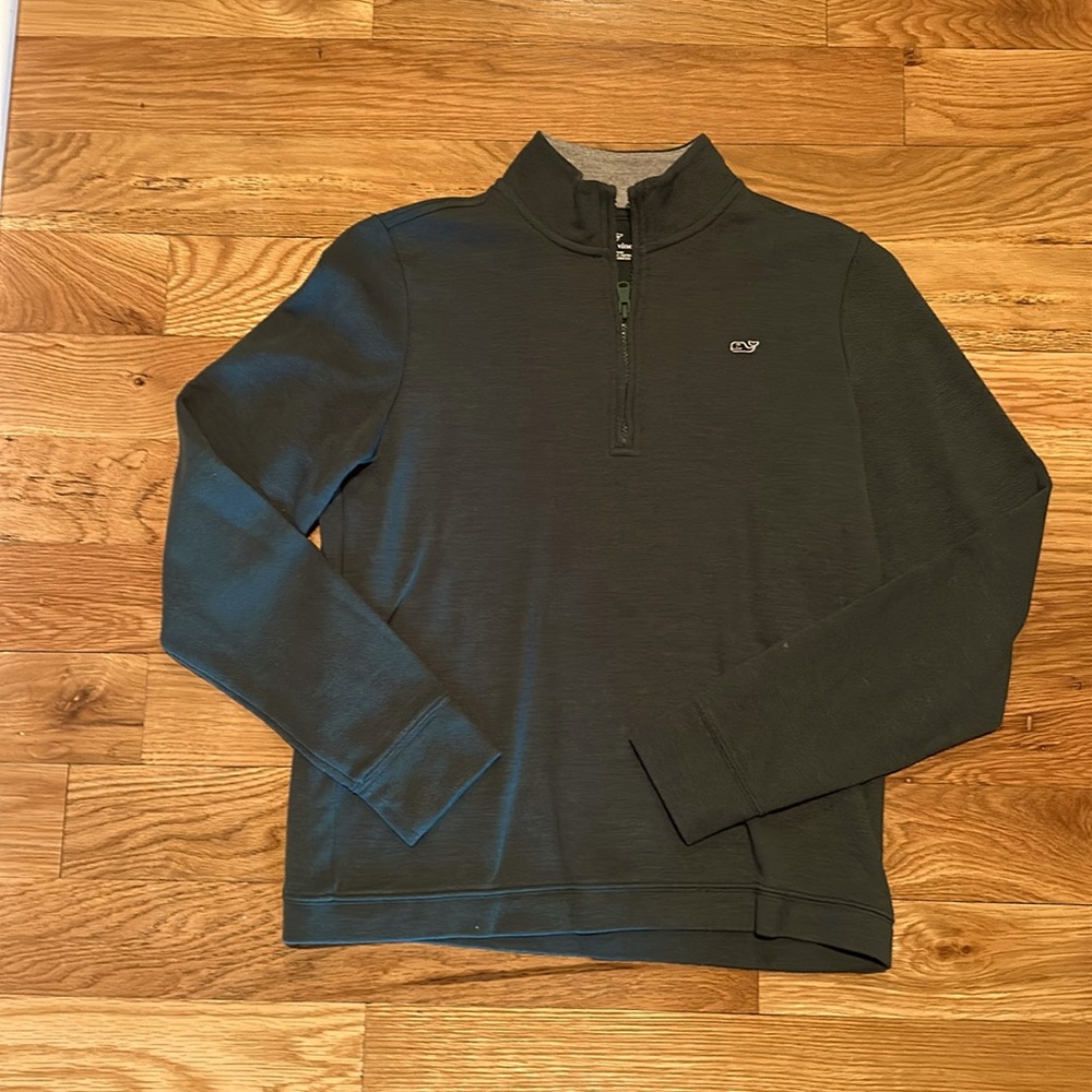 Vineyard Vines - Boys size Large (16) quarter zip pullover - green - like new!